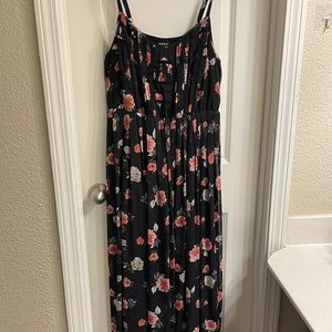 Torrid Floral Black Maxi Dress 2X